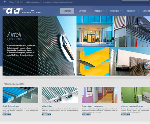 Web Empresa ARA Adaptaciones
