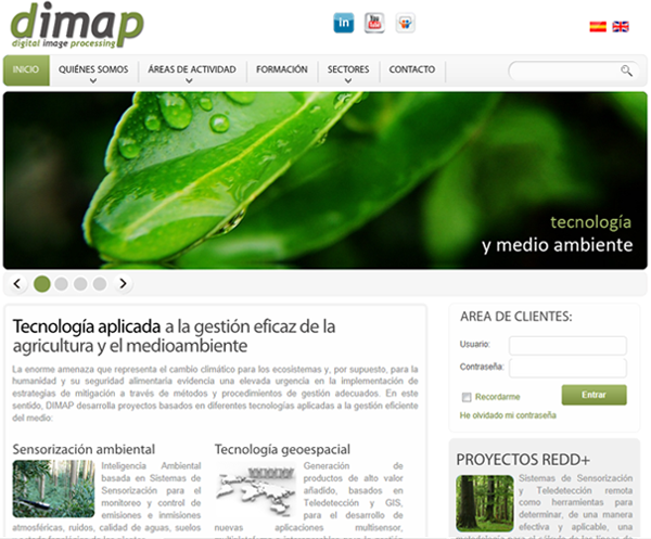 Web corporativa de DIMAP