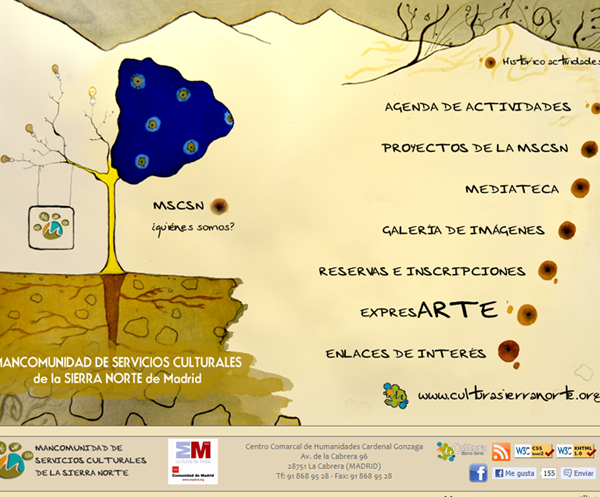 Web corporativa de la Mancomunidad de Servicios Culturales Sierra Norte