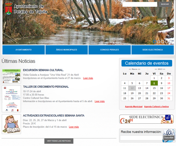 Web corporativa del Ayuntamiento de Perales de Tajuña