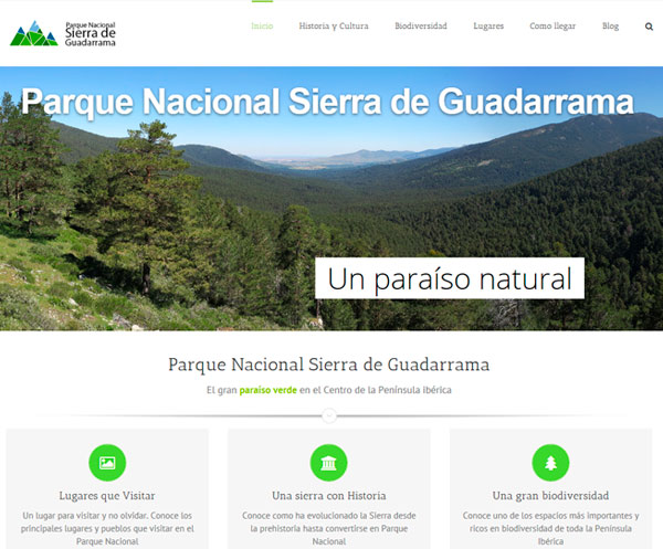 Web Parque Nacional Sierra de Guadarrama